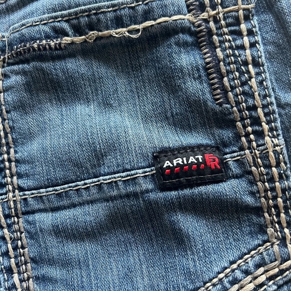 Ariat M4 Rebar FR Jean Shorts Mens 38x10 Low‎ Rise Cut Off Jorts (B5) - Picture 11 of 12